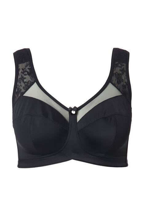 Odlehčující podprsenka, bez kostic, výšivka, košíčky B-G