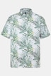 Boston Park overhemd van viscose, korte mouwen, kentkraag, bloemmotief, Comfort Fit, tot 8XL