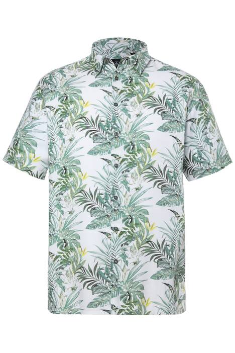 Boston Park viskózová košile, polo rukávy, košilový límec, potisk, komfortní střih, až do velikosti 8 XL