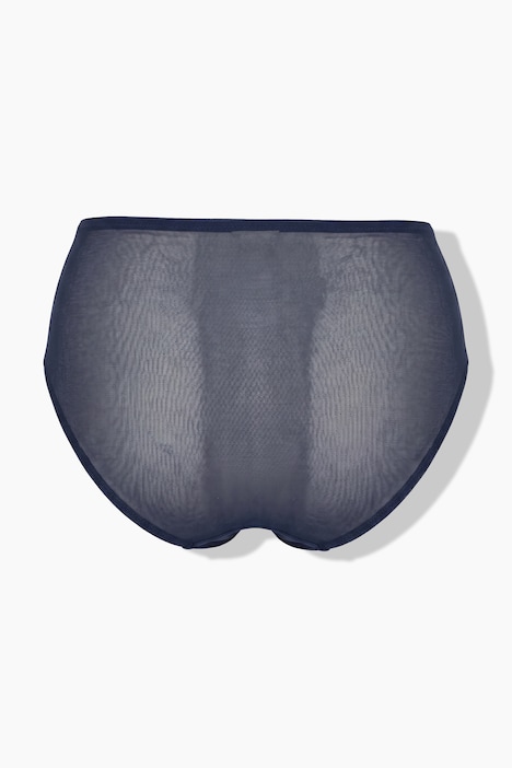 Culotte midi, empiècement brodé