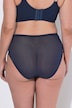 Culotte midi, empiècement brodé