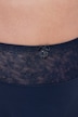 Culotte midi, empiècement brodé