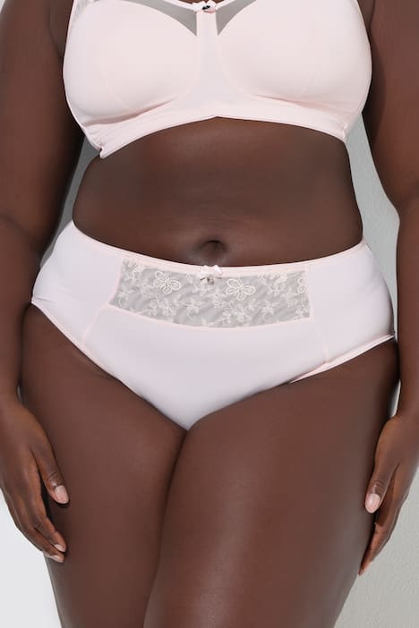 Slip midi con inserto ricamato