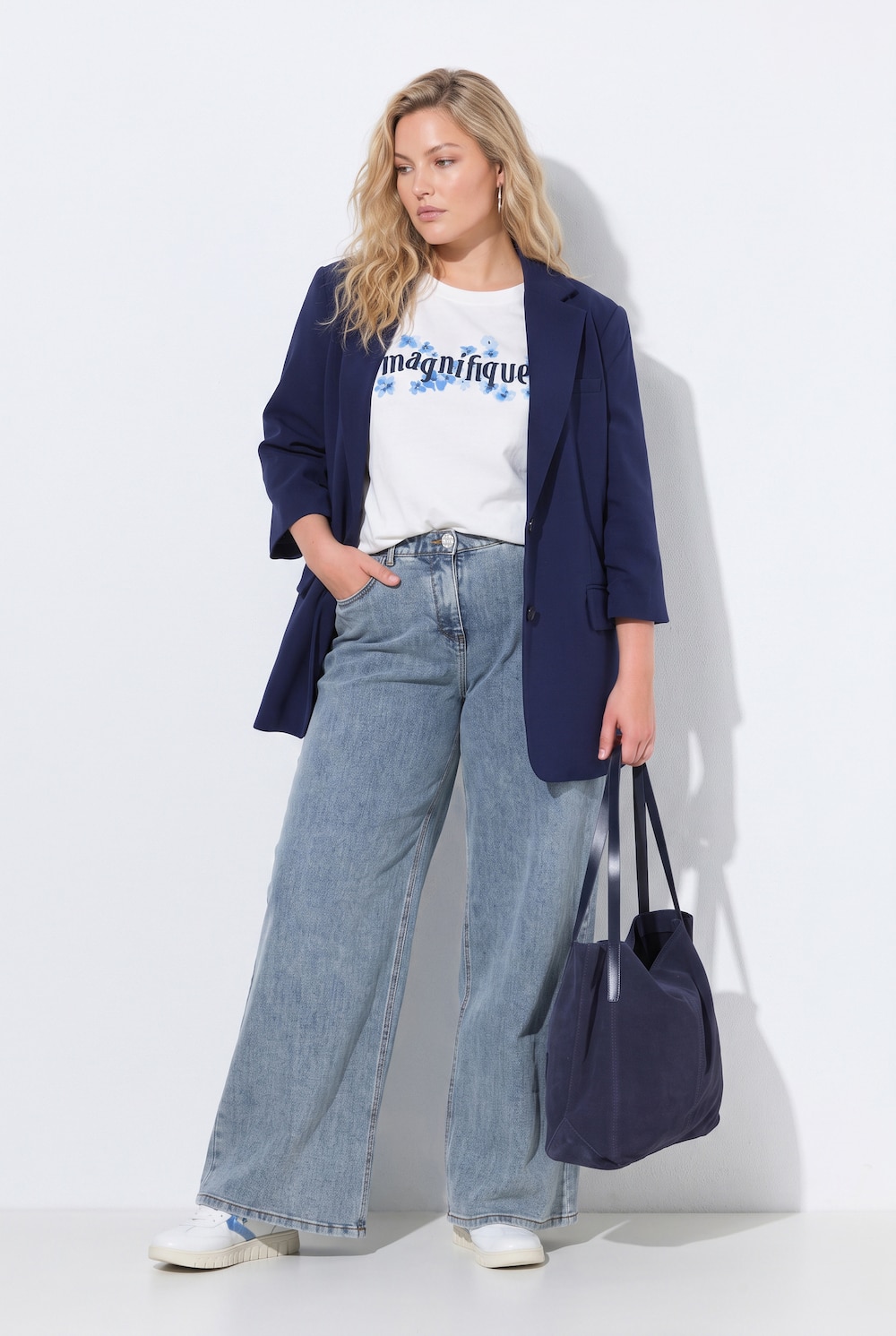 Jeans Mary, ekstra brede, lige ben, komfortabel linning