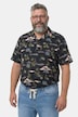 Men+ Hemd, Halbarm, Allovermuster, Cubakragen, Cuba Fit, bis 8 XL
