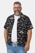 Men+ Hemd, Halbarm, Allovermuster, Cubakragen, Cuba Fit, bis 8 XL
