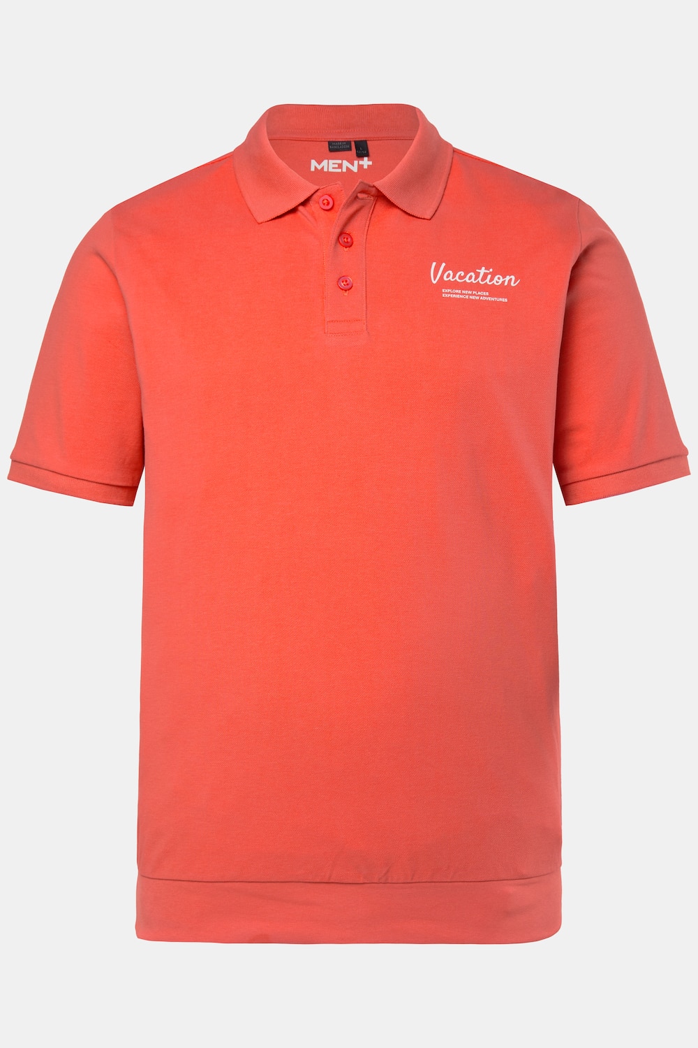 Men+ poloshirt, Buik-Fit, piquÃ©, borstprint, korte mouwen, tot 8XL