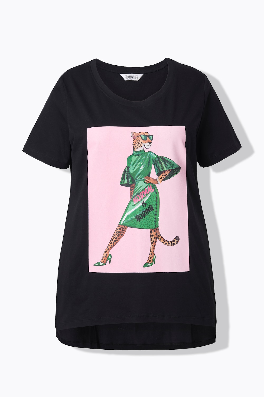 Stora storlekar T-shirt, Dam, svart, storlek: 46, Bomull, Angel of Style