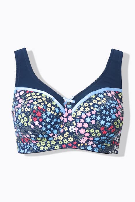 Entlastungs-BH, Blüten, ohne Bügel, Cup C - F