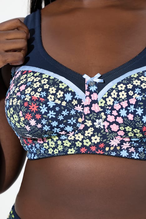 Entlastungs-BH, Blüten, ohne Bügel, Cup C - F