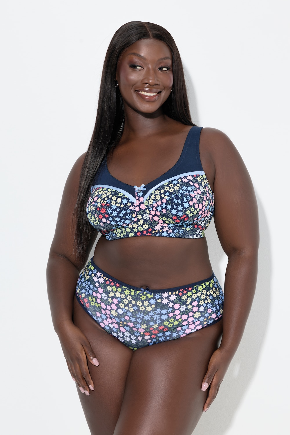 Entlastungs-BH, Blüten, ohne Bügel, Cup C - F