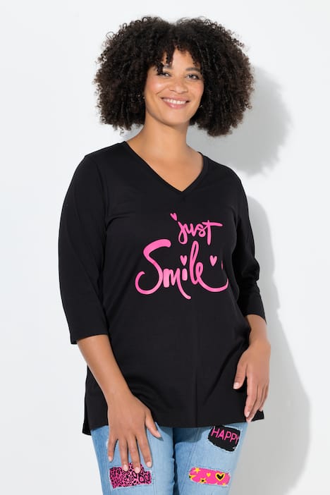 T-shirt coupe confortable, message imprimé