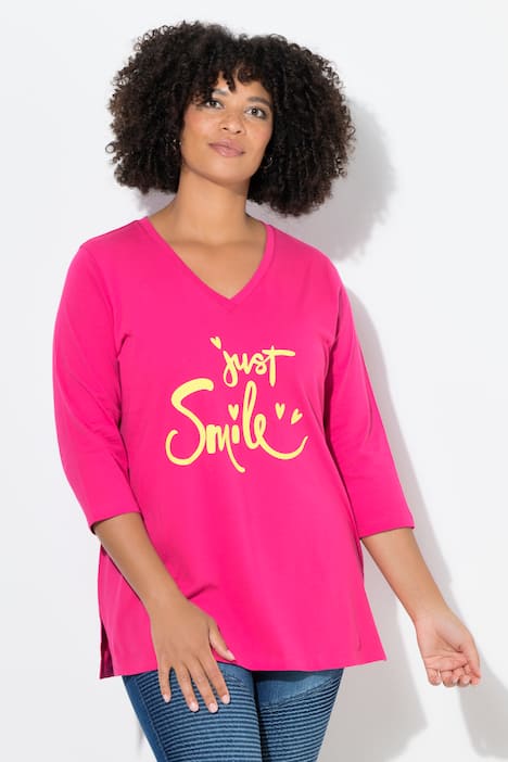 T-shirt coupe confortable, message imprimé