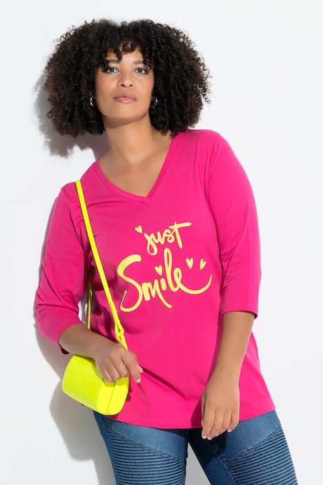 T-shirt coupe confortable, message imprimé