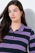 Polo-Sweatshirt, Streifen, 3/4-Arm, Biobaumwolle