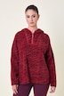 Fleece-Hoodie, kurz, Blüten-/Leomuster, Kapuze, recycelt