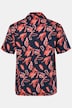 Herre+ Skjorte, Kortærmet, allover-mønster, Cubansk krave, Cubansk pasform, op til 8XL