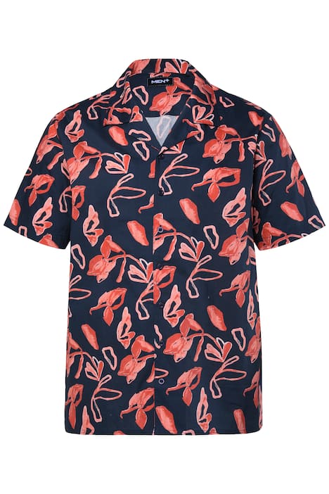 Pánská košile, polo rukávy, celoplošný vzor, cuba límec, cuba Fit, do velikosti 8 XL