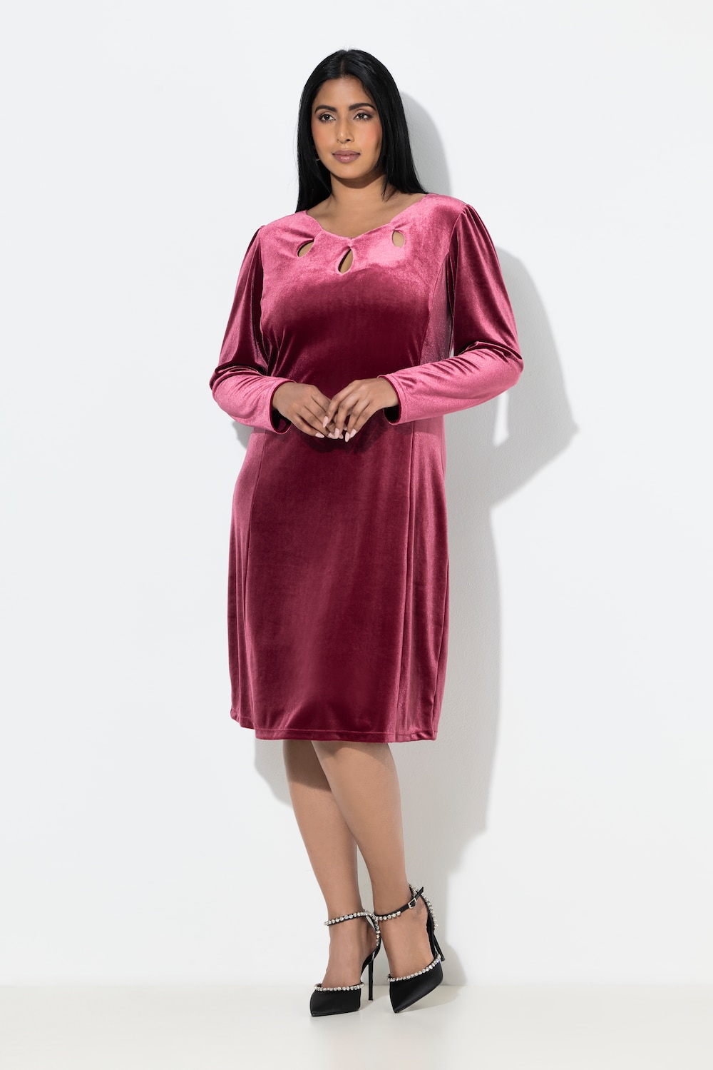 Große Größen Bodycon-Kleid, Damen, rot, Größe: 48, Polyester, Ulla Popken