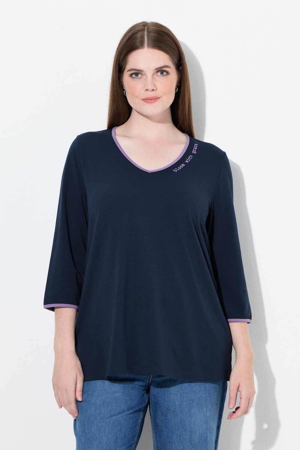 Große Größen Shirt, Damen, blau, Größe: 58/60, Baumwolle, Ulla Popken