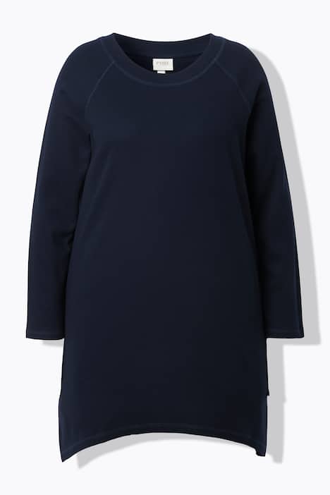 Shirt, wafelpiqué, ronde hals, lange mouw, biologisch katoen