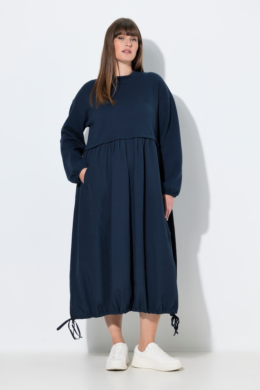 Große Größen Maxikleid, Damen, blau, Größe: 42/44, Baumwolle, Ulla Popken