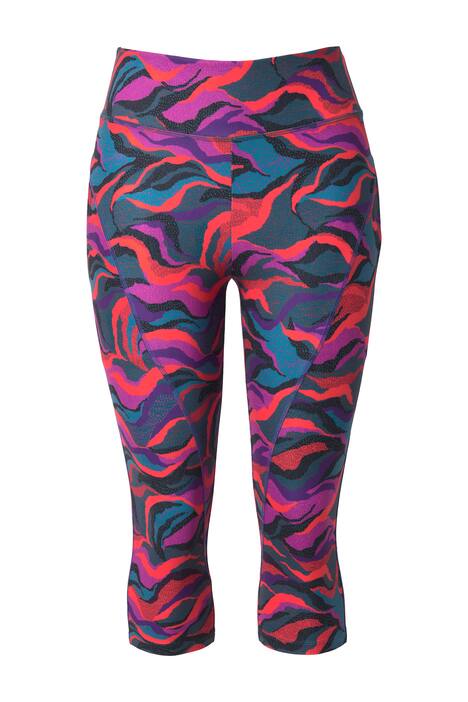 3/4 sportovní legíny, termo žerzej, vysoký pas, recyklovaný materiál