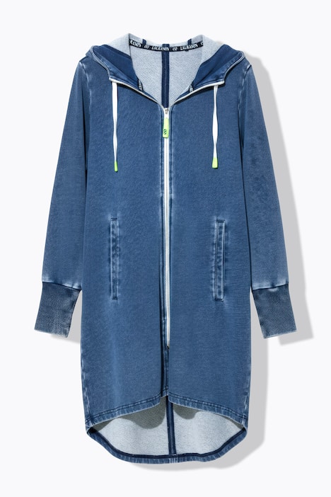 Sweatjacke in Denimlook