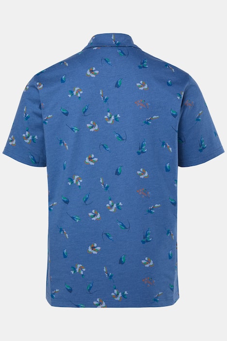 Boston Park Poloshirt, Alloverprint, Halbarm, bis 84/86