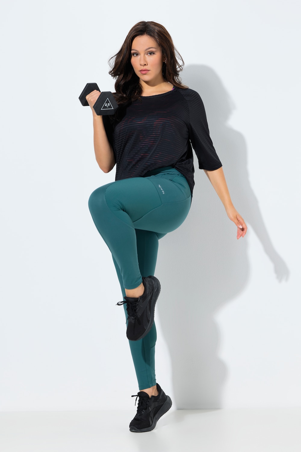 Sportsleggings, termojersey, høj talje, af genbrugsmaterialer