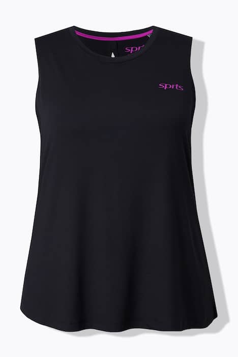 Top, geïntegreerde bustier, A-lijn, ronde hals, mouwloos