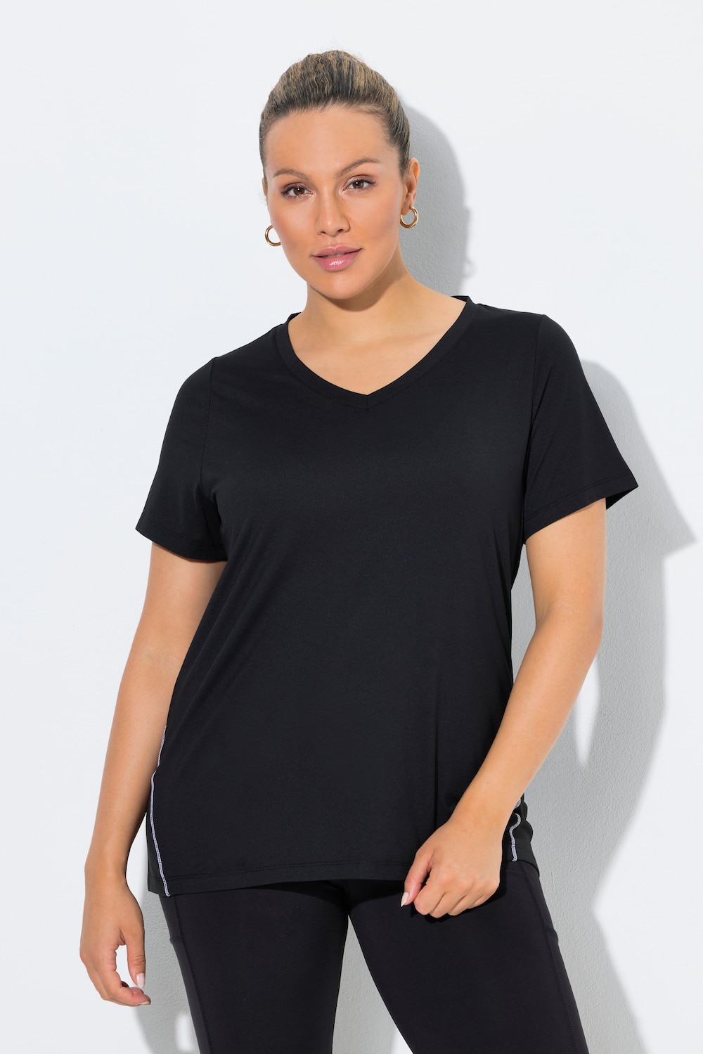 Große Größen Funktions-Shirt, Damen, schwarz, Größe: 50/52, Elasthan, Ulla Popken