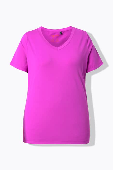 Functioneel shirt, Slim, V-hals, korte mouwen, gerecycled