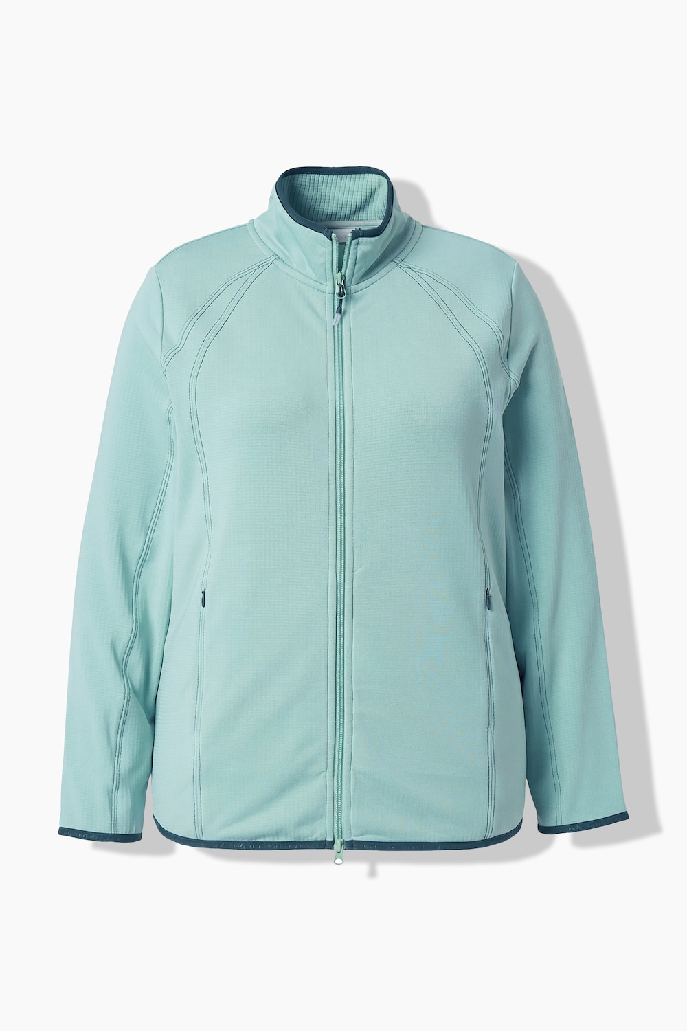 Funktions-Sweatjacke, Stehkragen, Langarm, recycelt