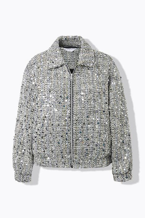 Blouson, Boxy Shape, Bouclé, Pailletten