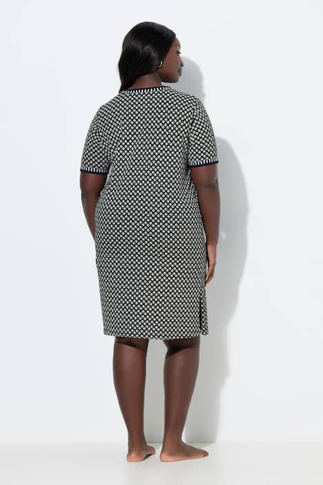 Bigshirts, 2er-Pack, Muster/uni, Rundhals, Halbarm