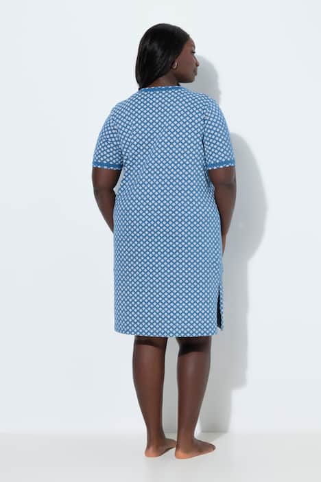 Bigshirts, 2er-Pack, Muster/uni, Rundhals, Halbarm