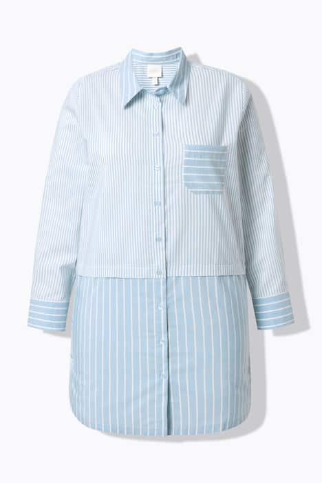 Longbluse, Streifen, Hemdkragen, Langarm, Biobaumwolle