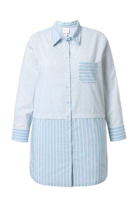 Dlouhá halenka, pruhy, límeček, dlouhé rukávy, biobavlna