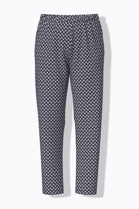 Pyjama, met patroon, ronde hals, korte mouwen, zakken