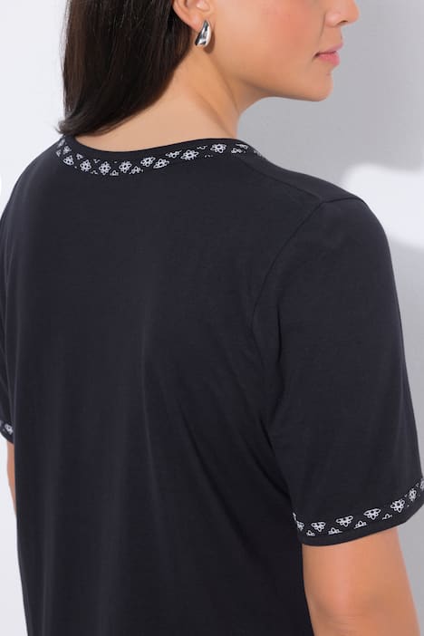 Pyjama, met patroon, ronde hals, korte mouwen, zakken