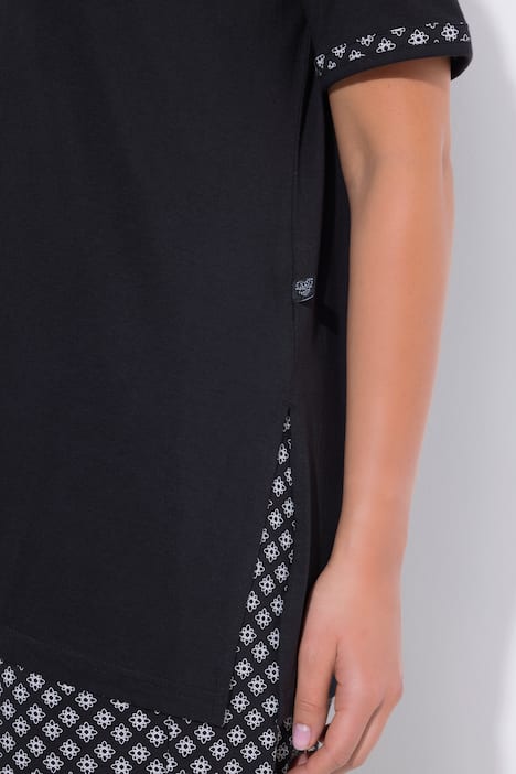 Pyjama, met patroon, ronde hals, korte mouwen, zakken