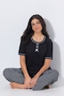 Pyjama, met patroon, ronde hals, korte mouwen, zakken