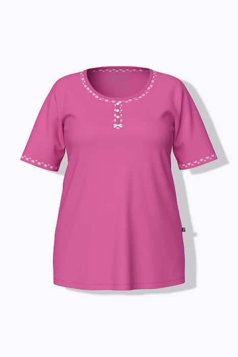 Pyjama, met patroon, ronde hals, korte mouwen, zakken