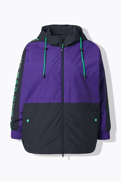 Funktionsjacke, Kapuze, oversized, Fledermaus-Ärmel