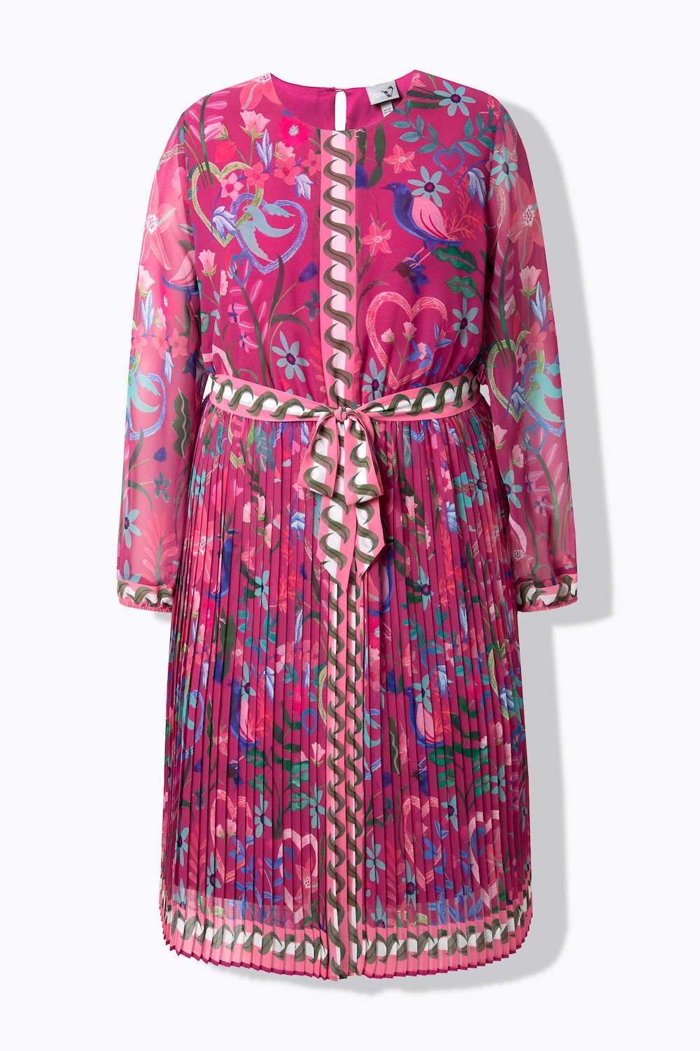 Stora storlekar Midiklänning, Dam, rosa, storlek: 58/60, Polyester, Ulla Popken