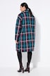 Geruite mantel, oversized, reverskraag