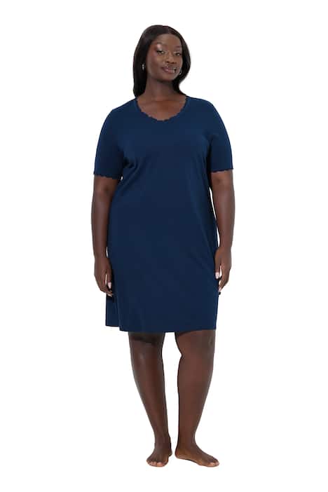 Maxi trička, krajková ozdobná stuha, výstřih do V, krátké rukávy