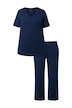 Pyžamo, krajka, výstřih do V, krátké rukávy, biobavlna