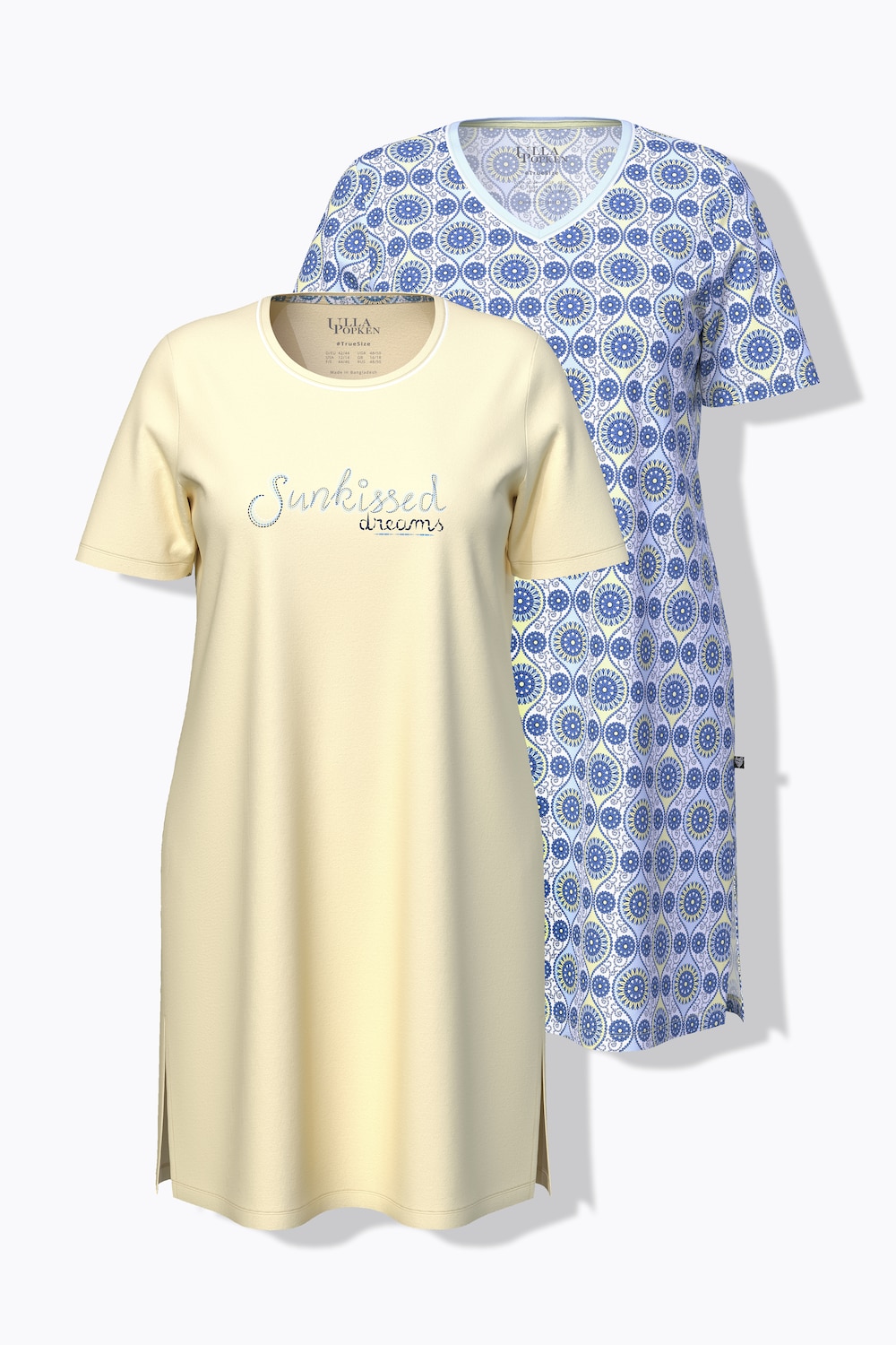 Große Größen Bigshirts, Damen, beige, Größe: 50/52, Baumwolle, Ulla Popken